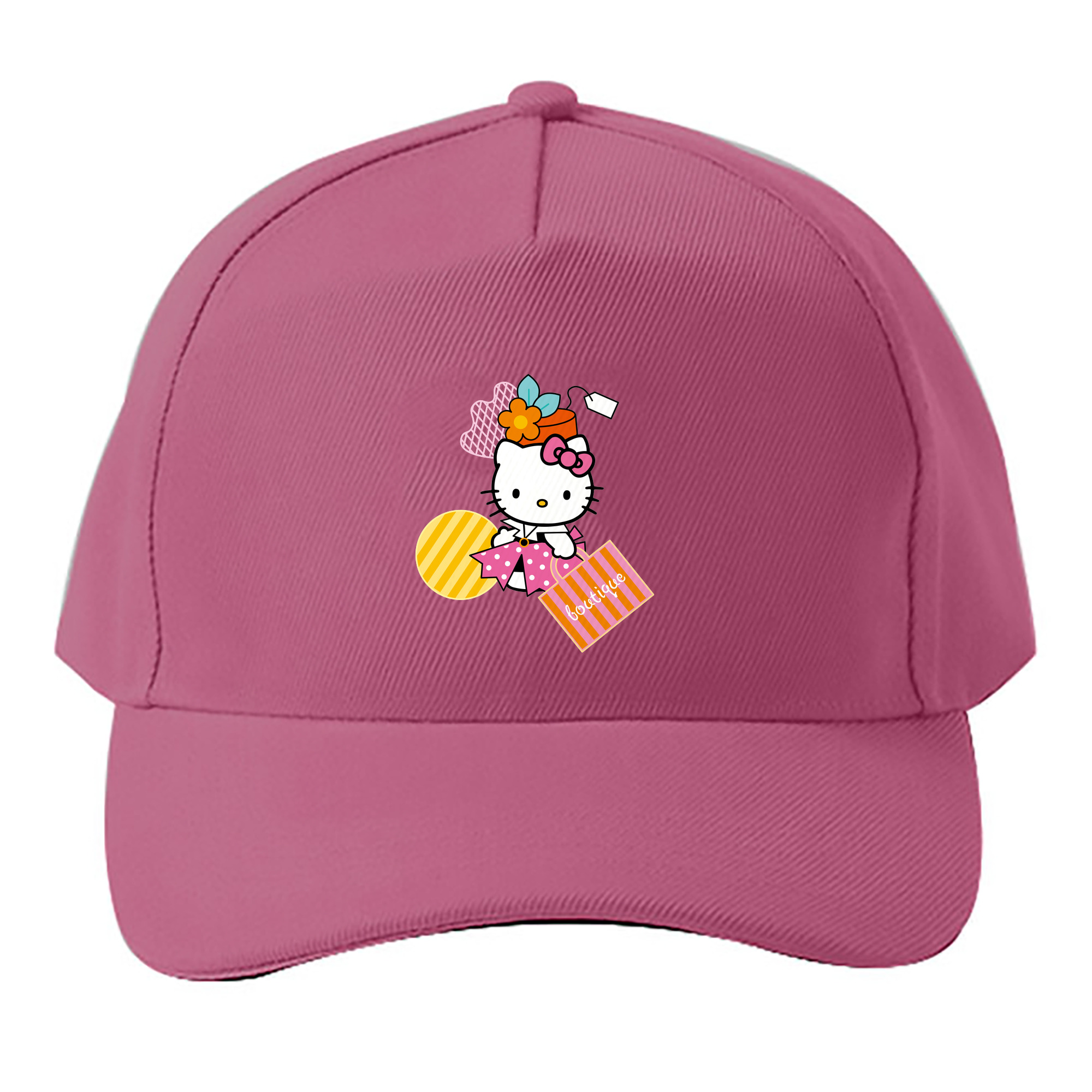 （画像用） Hello Kitty ハローキティ ベースボールキャップ 綿100％ 男女兼用 帽子 スポーツ